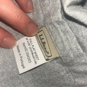 L.L. Bean Light Gray Flannel Sheet Set